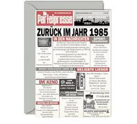 Stuff4 39° Biglietti di compleanno per uomini e donne - Indietro nel 1985 Giornale - 39 Buon Compleanno Anniversario Matrimonio Biglietto Vintage Nato 1985 127 mm x 178 mm Biglietti d'auguri