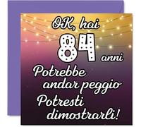 Stuff4 84° Biglietto Auguri Compleanno Uomo Donne, Potrebbe Andar Peggio