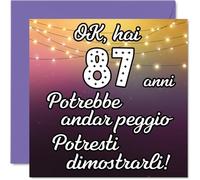 Stuff4 87° Biglietto Auguri Compleanno Uomo Donne, Potrebbe Andar Peggio