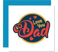 Stuff4 Bellissimi biglietti di compleanno papà - Dad I Love You - Biglietto di auguri speciale papà da figlio figlia regalo di compleanno del papà 145mm biglietto di auguri la festa