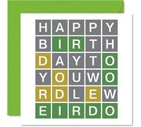 Stuff4 Biglietti compleanno divertenti uomini e donne - Word Puzzle Quiz Weirdo - Biglietto compleanno maleducato lui sua 145mm scherzo offensivo umoristico battute biglietti auguri