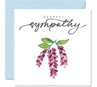 Stuff4 Biglietti di auguri con simpatia e scritta Thinking of You - Deepest Sympathy - Biglietto di condoglianze floreali biglietti di auguri adulti scusa luttodente 145mm