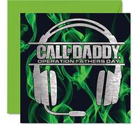 Biglietti di auguri la festa del papà - The C.O.D Father - Cool Happy Fathers Day Card for Dad from Son Daughter 145mm Videogioco Gamer Festa del papà Biglietti di auguri regalo
