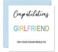 Stuff4 Biglietti di auguri la fidanzata - On Your Exams - Proud of You Card Congratulations Graduation Exam Results School College Exams GCSE A Level Uni 145mm Well Done Greeting Cards