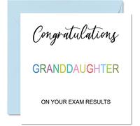 Stuff4 Biglietti di auguri nipote con scritta in lingua inglese On Your Exams con scritta Proud of You (lingua italiana non garantita) risultati di laurea esami scuola università esami