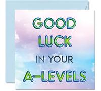 Stuff4 Biglietti di buona fortuna - Best of Luck for A-Levels - You Got This Cards Good Luck Gifts Exam School Card A Levels Uni 145mm biglietto di auguri studenti amici esami di famiglia