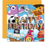 Stuff4 Biglietti di compleanno bambini - montaggio di cose bambini - Biglietto di auguri di buon compleanno ragazza ragazzi e ragazze lui suo figlio figlia nipote figli 145 mmx145 mm