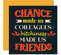 Biglietti di compleanno divertenti collega di lavoro Bitchiness Made Us Friends biglietto di auguri scherzoso da amici colleghi regalo di compleanno 145mm biglietti di auguri