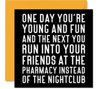 Stuff4 Biglietti di compleanno divertenti donne e uomini amici della discoteca biglietti di compleanno maleducati lui lei mamma papà fratello sorella amico collega 145mm