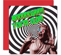 Stuff4 Biglietti di compleanno divertenti donne e uomini - Biglietto di compleanno 3D con paura - Biglietto di auguri scherzoso mamma papà fratello sorella figlio figlia nan nonno 145mm