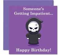 Stuff4 Biglietti di compleanno divertenti donne e uomini con scritta Angry Cartoon Triste Reaper (lingua italiana non garantita) biglietto di auguri umoristico mamma papà fratello sorella