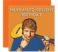 Stuff4 Biglietti di compleanno divertenti donne e uomini - Eccellente Ed Sheeran - Biglietto di auguri di buon compleanno amico collega mamma sorella figlia figlio nipote zia 145mm