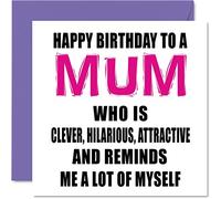 Stuff4 Biglietti di compleanno divertenti la mamma intelligenti divertenti di bell'aspetto biglietto di auguri mamma da figlia figlio regalo di compleanno mamma mamma mamma mamma
