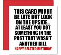 Stuff4 Biglietti di compleanno divertenti uomini e donne - Not a Bill - Biglietto di compleanno mamma papà fratello sorella figlio figlia nan nonno 145mm scherzo umoristico 30°