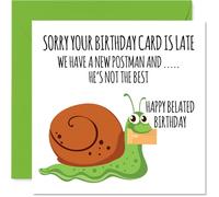 Stuff4 Biglietti di compleanno divertenti uomini e donne - Snail Mail - Biglietto di compleanno mamma papà fratello sorella figlio figlia nan nonno 145mm scherzo umoristico 30° 40° 50° compleanno