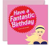 Stuff4 Biglietti di compleanno donne in un mondo femminile biglietto di auguri di compleanno migliore amica collega mamma sorella cugina zia nonna 145mm biglietti di auguri