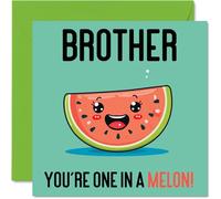 Biglietti di compleanno fratello One in a melon divertente biglietto di auguri fratello da sorella regalo di compleanno fratelli 145mm biglietti di auguri scherzosi uomo