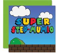 Stuff4 Biglietti di compleanno matrigna super passo Mumio divertente biglietto di auguri matrigna da figliastro figlia biglietto la festa della mamma matrigna 145mm biglietti