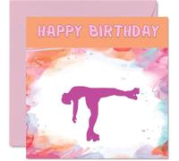 Stuff4 Biglietti di compleanno sportivi donne e ragazze con pattinaggio a rotelle amici sorella figlia nipote compagni di squadra skater 145mm biglietti di auguri atleti