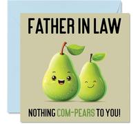 Stuff4 Biglietti di compleanno suocero - Nothing Com-Pears - Divertente biglietto di auguri di compleanno suocero da figlio nuora biglietto la festa del papà suocero 145mm