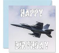 Biglietti di compleanno uomini e donne aerei da combattimento biglietto di auguri mamma papà fratello sorella figlio 145x145 mm biglietti di auguri il 30° 40° 50° compleanno