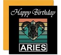 Biglietti di compleanno uomini e donne segno zodiacale Ariete divertente biglietto di compleanno mamma papà fratello sorella figlio figlia nonno 145mm biglietti di auguri