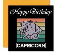 Stuff4 Biglietti di compleanno uomini e donne segno zodiacale Capricorno divertente biglietto di compleanno mamma papà fratello sorella figlio figlia nonno 145mm biglietti di