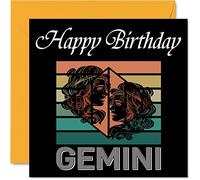 Biglietti di compleanno uomini e donne segno zodiacale Gemelli divertente biglietto di compleanno mamma papà fratello sorella figlio figlia nonno 145mm biglietti di auguri