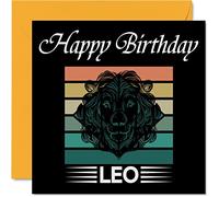 Biglietti di compleanno uomini e donne segno zodiacale leone divertente biglietto di compleanno mamma papà fratello sorella figlio figlia nonno 145mm biglietti di auguri