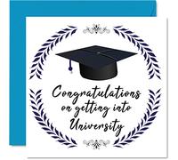Stuff4 Biglietti di congratulazioni - Getting into University - Proud of You Card Congrats Laurea Esami Scuola College Esami GCSE A Level Uni, 145 mm x 145 mm Ben Fatto Biglietti di auguri