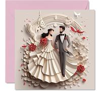 Stuff4 Biglietti di nozze coppie campane della chiesa regalo di fidanzamento biglietto di congratulazioni ben fatto 145mm biglietti di auguri matrimonio coppie fidanzate