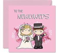 Stuff4 Biglietti di nozze sposi - Carini sposi - Happy Wedding Day Cards Congratulations Congratulations Well Done Just Married 145mm Matrimonio Biglietti di auguri coppie