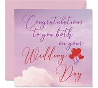 Stuff4 Biglietti di nozze sposi - Congratulations to you both wedding day - Happy Wedding Day Congratulations Well Done Just Married 145mm biglietto di auguri matrimonio coppie
