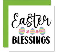Stuff4 Biglietti di Pasqua religiosi - Benedizioni pasquali - Happy Easter Card Friend Bibbia Pasqua regali di Pasqua cristiani 145mm biglietti di auguri stagionali primaverili familiari e