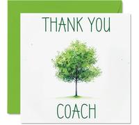 Biglietti di ringraziamento allenatore albero verde colorato biglietti di ringraziamento lui uomini donne biglietto di apprezzamento sincero 145mm biglietti di auguri