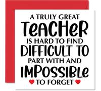 Biglietti di ringraziamento - Truly Great Teacher - Biglietti di ringraziamento lui uomini donne speciale biglietto di apprezzamento 145mm biglietti di auguri di ringraziamento
