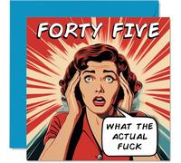 Biglietti divertenti il 45° compleanno donne e uomini - Anni dei fumetti - Biglietto di auguri di compleanno papà mamma fratello sorella nonno tata nonna zio zia 145mm x 145mm biglietti di