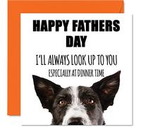 Biglietti divertenti la festa del papà dal cane - Cena - Scherzo Happy Fathers Day Card papà dal cane regali del papà 145mm Biglietti di auguri la festa del papà