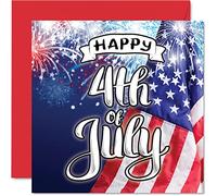 Biglietti il 4 luglio uomini e donne 4 luglio biglietto il giorno dell'indipendenza mamma papà fratello sorella figlio figlia nonno 145mm biglietti di auguri il