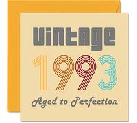 Biglietto Auguri il 30° Compleanno Uomo Donna - Vintage 1993 Invecchiato allafezione - 30 Biglietti di Compleanno Divertenti Fratello Sorella Zia Zio 145 mm Biglietto d'Auguri