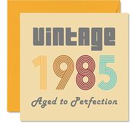 Biglietto Auguri il 38° Compleanno Uomo Donna - Vintage 1985 Invecchiato allafezione - 38 Biglietti di Compleanno Divertenti Fratello Sorella Zia Zio 145 mm Biglietto d'Auguri