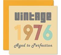 Biglietto Auguri il 47° Compleanno Uomo Donna - Vintage 1976 Invecchiato allafezione - 47 Biglietti di Compleanno Divertenti Fratello Sorella Zia Zio 145 mm Biglietto d'Auguri