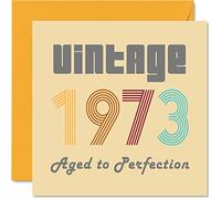 Biglietto Auguri il 50° Compleanno Uomo Donna - Vintage 1973 Invecchiato allafezione - 50 Biglietti di Compleanno Divertenti Nonno Nonna Papà Mamma Zia Zio 145 mm Biglietto d'Auguri