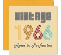 Biglietto Auguri il 57° Compleanno Uomo Donna - Vintage 1966 Invecchiato allafezione - 57 Biglietti di Compleanno Divertenti Nonno Nonna Papà Mamma Zia Zio 145 mm Biglietto d'Auguri