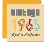 Biglietto Auguri il 58° Compleanno Uomo Donna - Vintage 1965 Invecchiato allafezione - 58 Biglietti di Compleanno Divertenti Nonno Nonna Papà Mamma Zia Zio 145 mm Biglietto d'Auguri