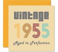 Biglietto Auguri il 68° Compleanno Uomo Donna - Vintage 1955 Invecchiato allafezione - 68 Biglietti di Compleanno Divertenti Nonno Nonna Papà Mamma Zia Zio 145 mm Biglietto d'Auguri