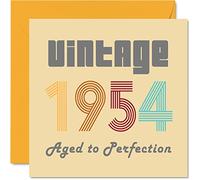 Biglietto Auguri il 69° Compleanno Uomo Donna - Vintage 1954 Invecchiato allafezione - 69 Biglietti di Compleanno Divertenti Nonno Nonna Papà Mamma Zia Zio 145 mm Biglietto d'Auguri