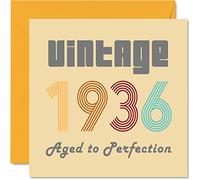 Biglietto Auguri il 87° Compleanno Uomo Donna - Vintage 1936 Invecchiato allafezione - 87 Biglietti di Compleanno Divertenti Nonno Nonna Papà Mamma Zia Zio 145 mm Biglietto d'Auguri