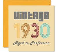 Stuff4 Biglietto Auguri per il 93° Compleanno per Uomo Donna - Vintage 1930 Invecchiato alla Perfezione - 93 Biglietti di Compleanno Divertenti per Bisnonno Bisnonna, 145 mm Biglietto d'Auguri