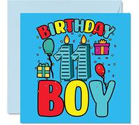 Biglietto di auguri 11° compleanno ragazzo - Biglietto di auguri di compleanno ragazzo 145mm biglietto di auguri figlio fratello nipote cugino dio figlio undicesimo